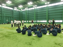 いわき市立内郷第三中学校の生徒と訪問交流会